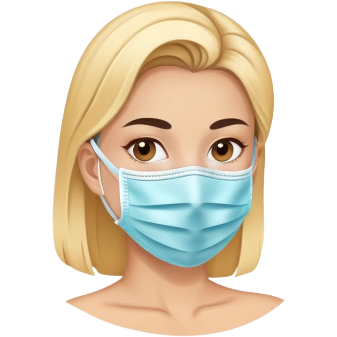 Mujer con mascarilla facial emoji