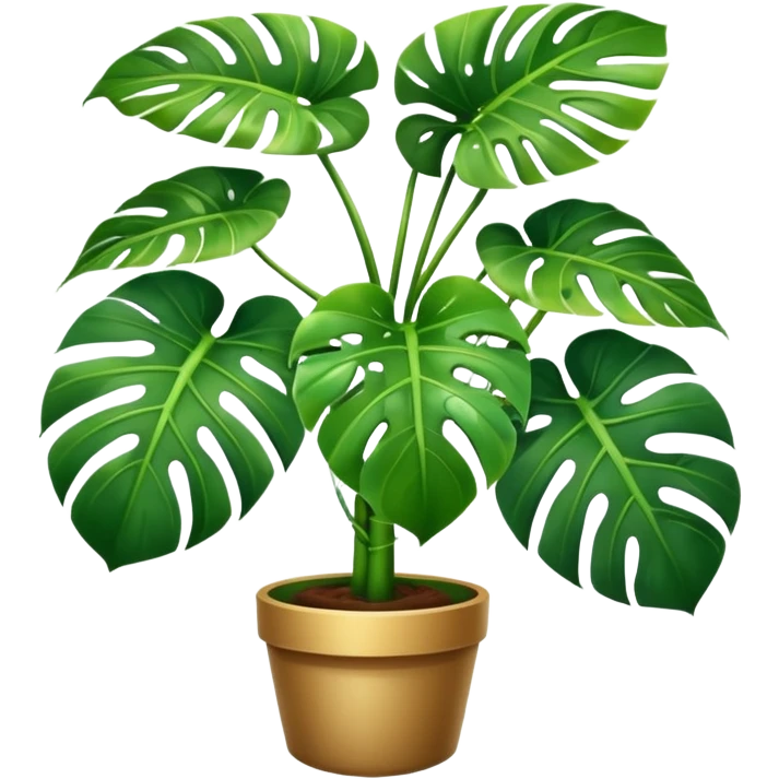 Beautiful monstera plant  emoji