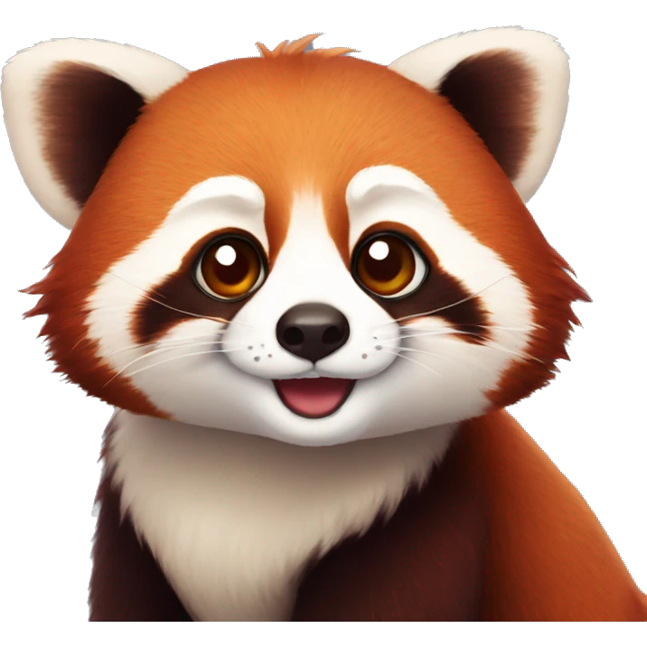 Red panda with heart eyes emoji
