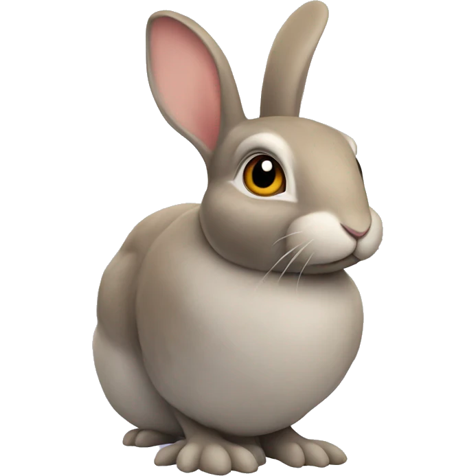 Rabbit on pigeon emoji