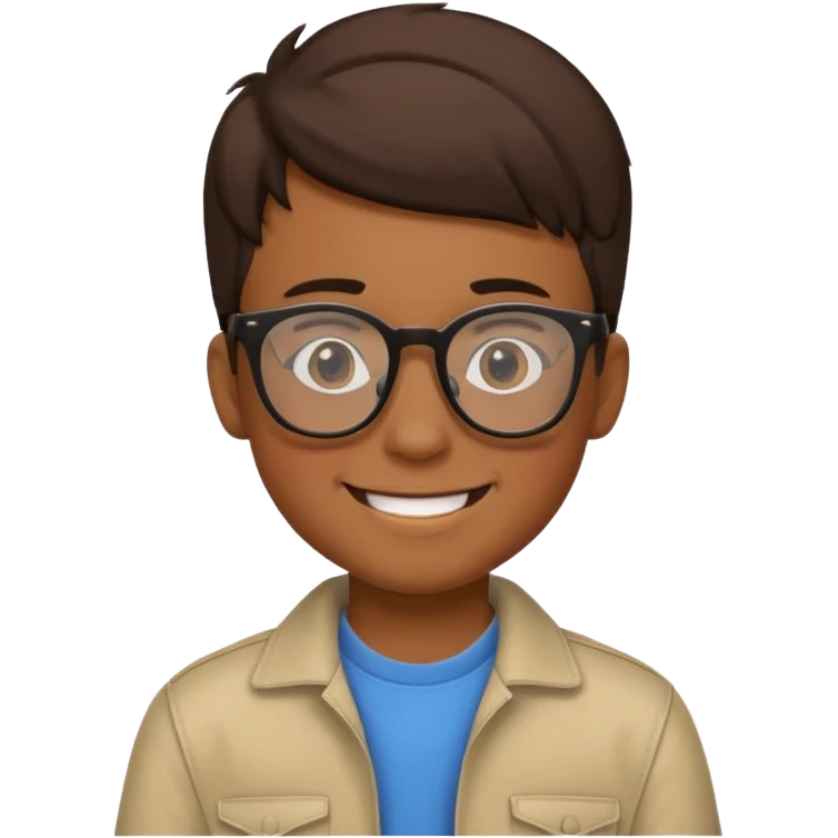 Boy with cool glasses emoji