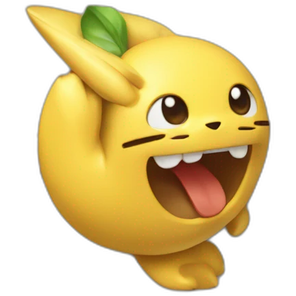 Pokémon qui mange des pâtes emoji