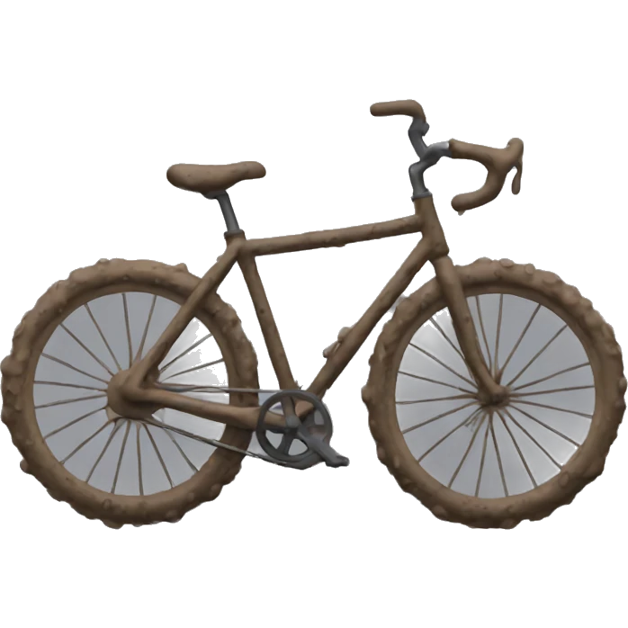 Muddy bicycle emoji