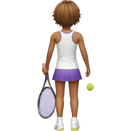 tennis player's back symmetric emoji