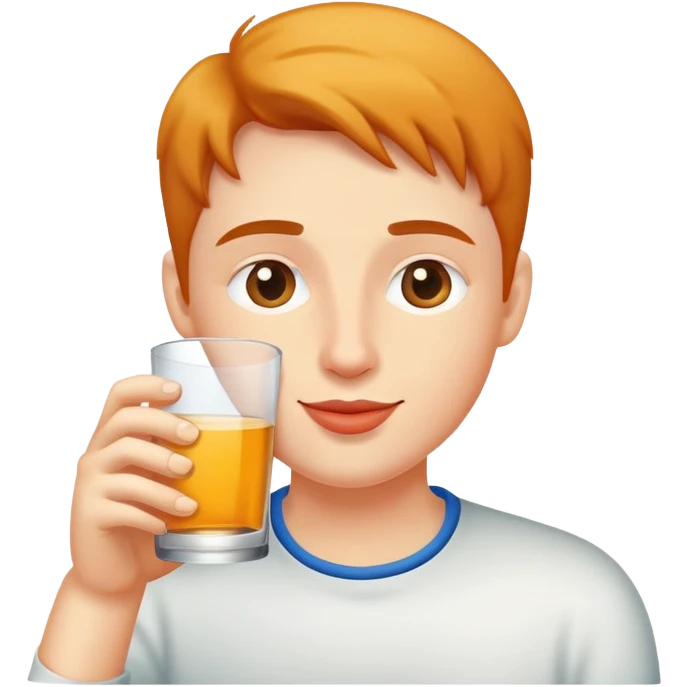 person drinking from a glass, simple and cheerful emoji