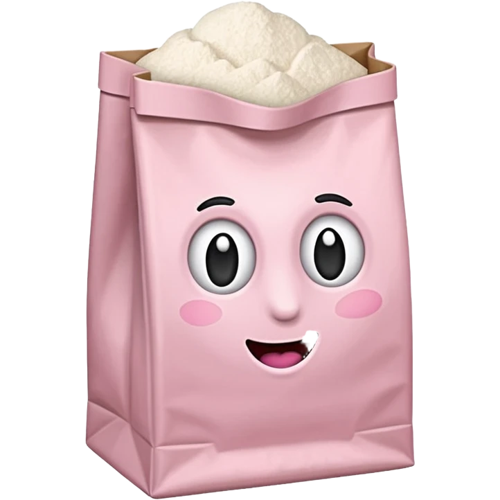 Pastel Pink Bag of flour  emoji