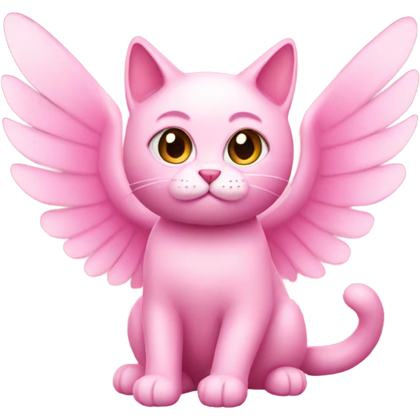 pink cat with wings emoji