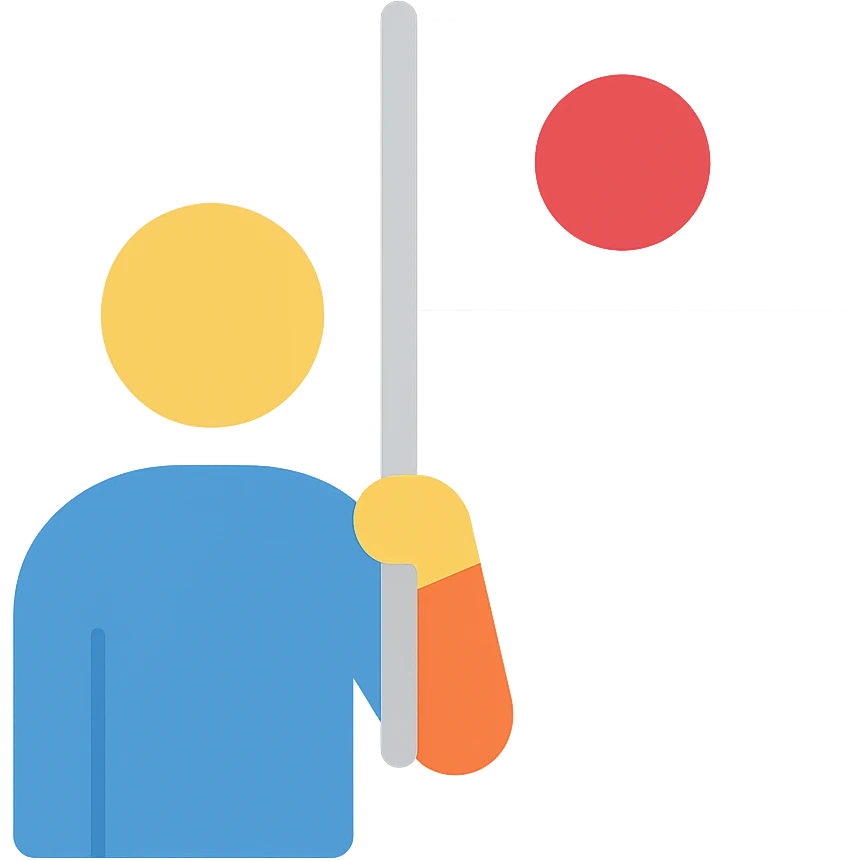 person holding the flag of Japan emoji