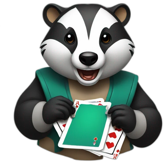 badger playing poker emoji