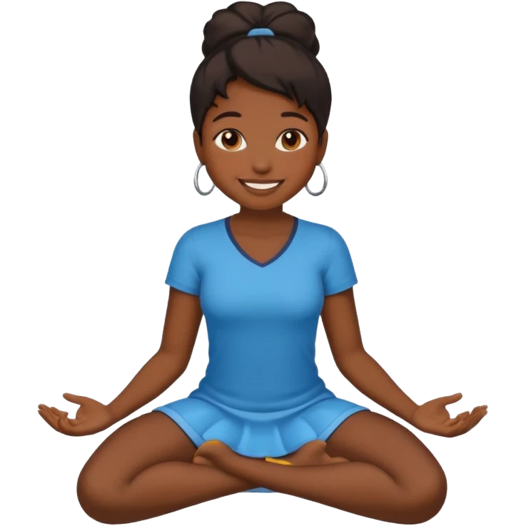 Black girl on her knees emoji