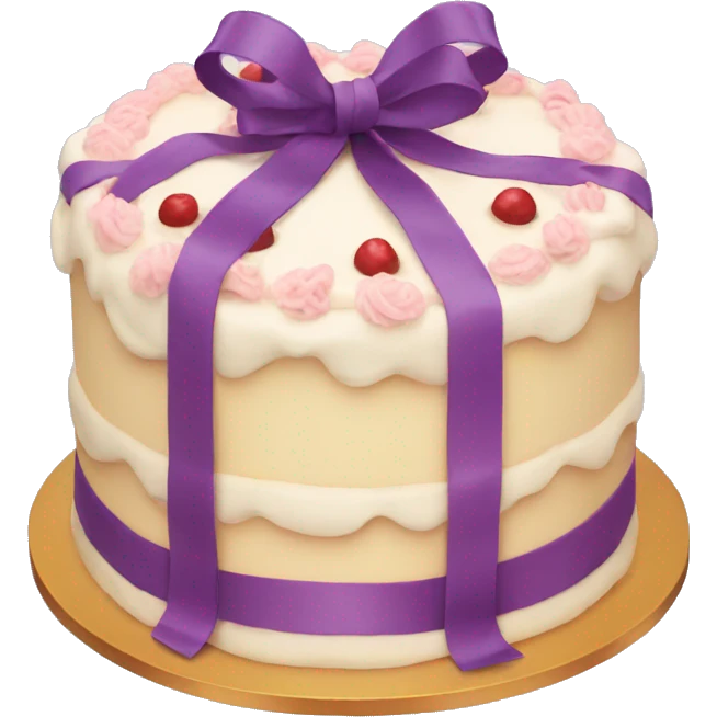 Cake with ribbon emoji