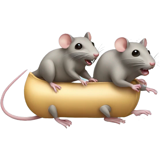rats racing in stomach  emoji