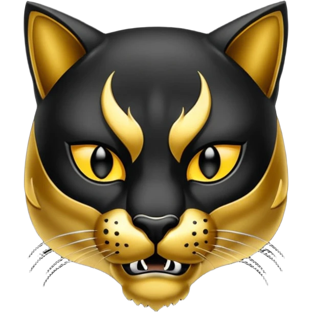 Emolgi de pantera negra con detalle en la frente color dorado emoji