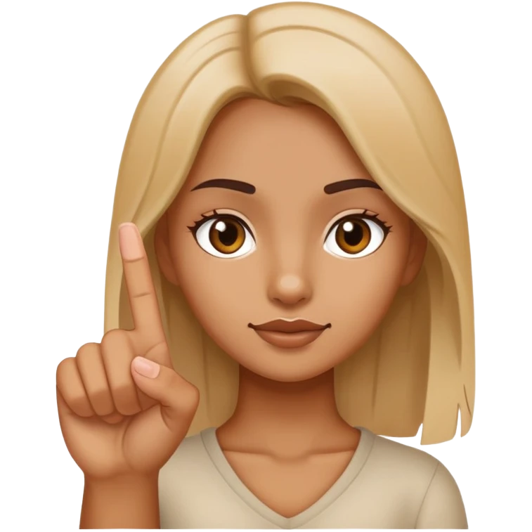 girl with middle finger emoji