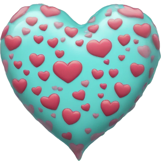 Aqua love heart emoji