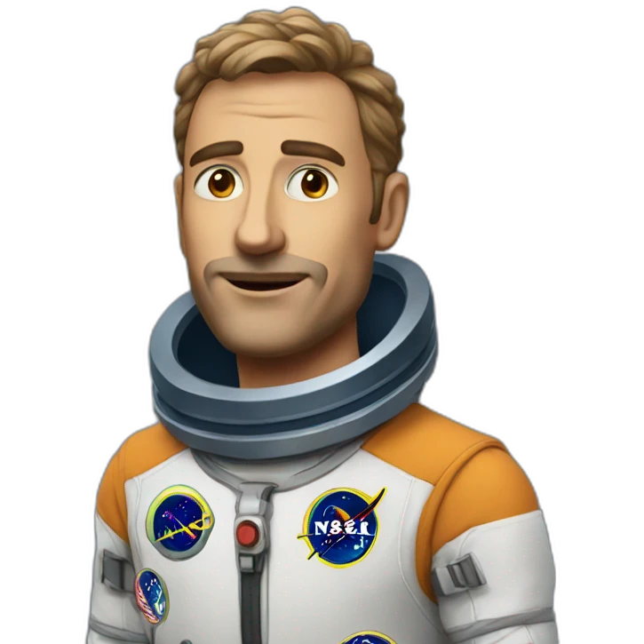 man with costard in space  emoji