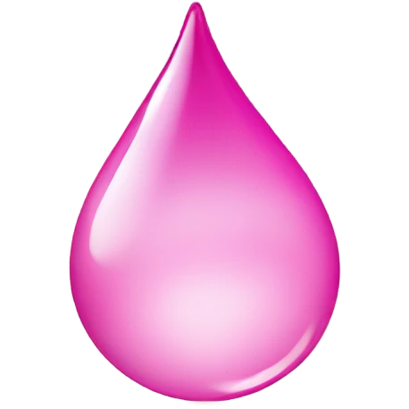 Pink water drop emoji