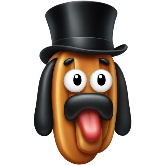 Hotdog in a top hat  emoji