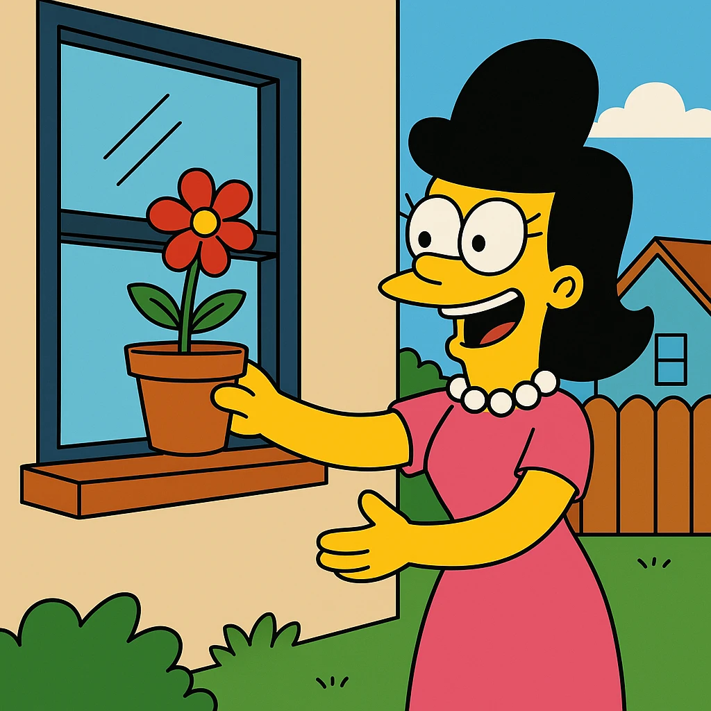Windowsill – the flat area at the bottom of a window.
She placed a flower pot on the windowsill. emoji