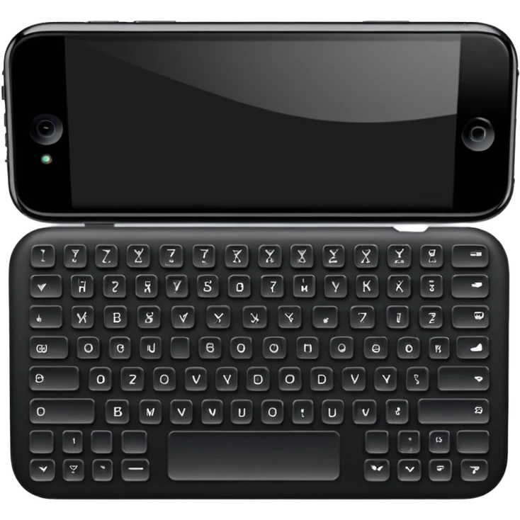 teclado, vista frontal, estilo emoji de iPhone emoji
