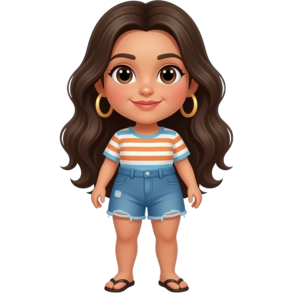 A full body latina emoji