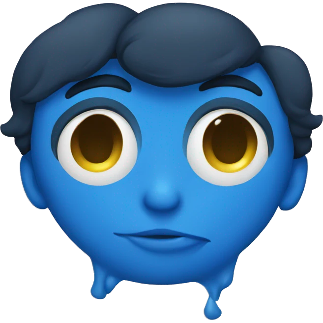 Beso azul emoji