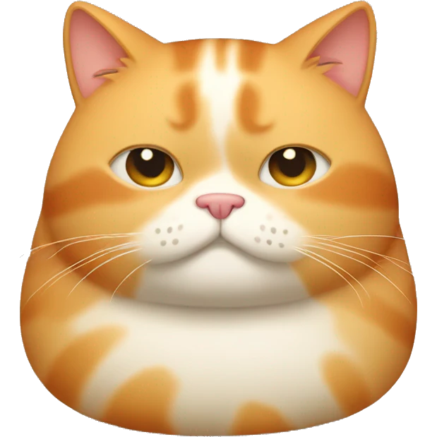 ginger tired fat cat emoji