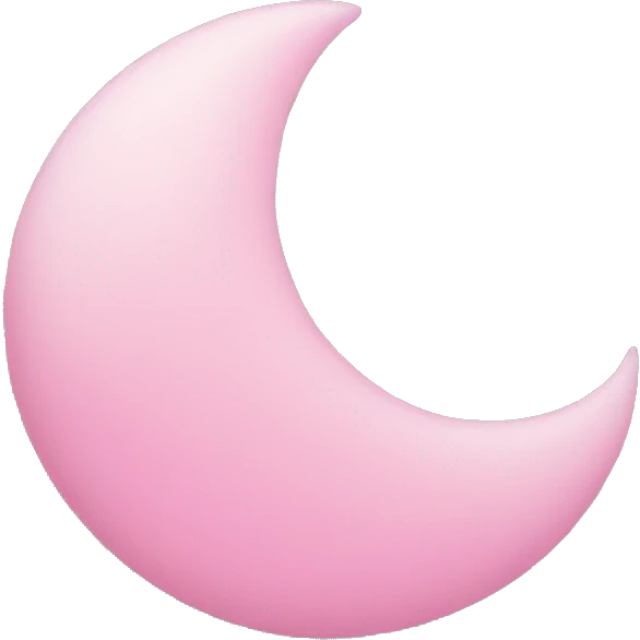 pink crescent moon  emoji