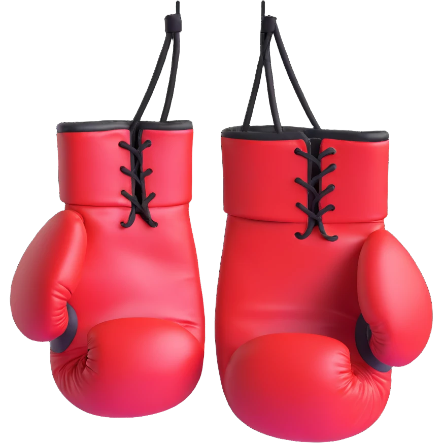 A pair of boxing gloves padded and rounded emoji