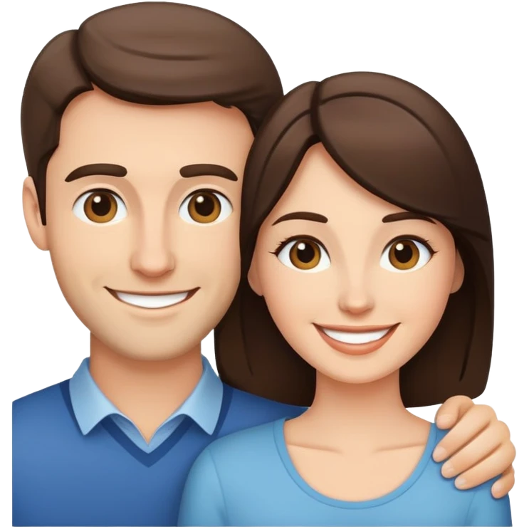 caucasian couple brunette emoji