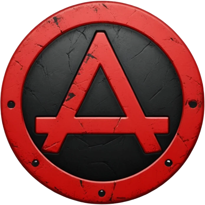 Anarchy red and black emoji