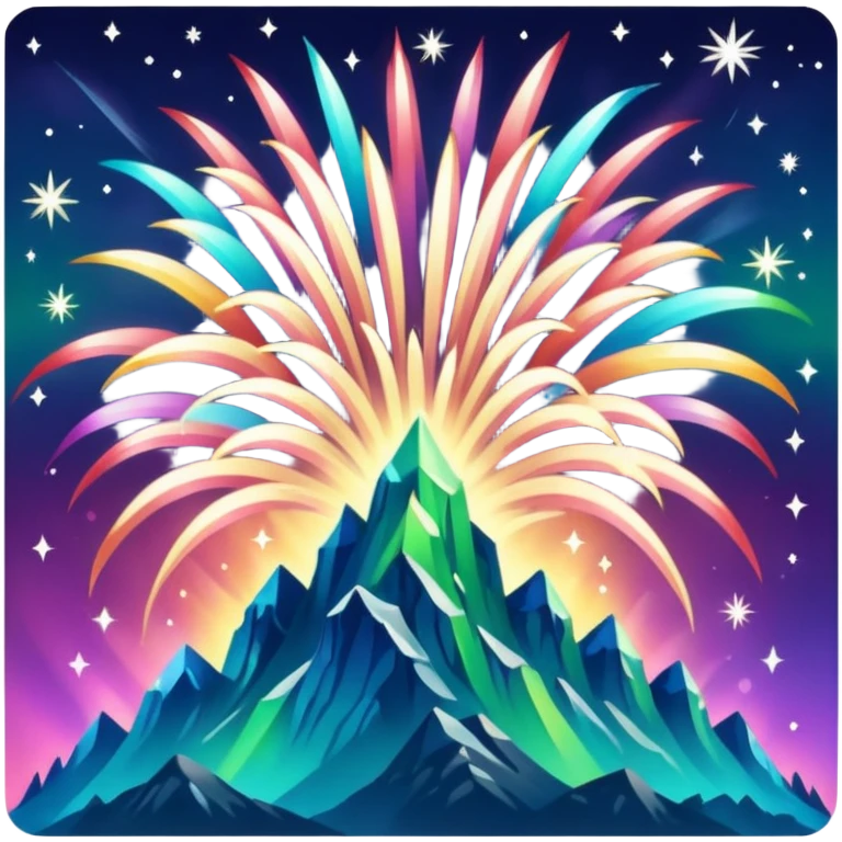 something that represents the aurora borealis lights and fireworks emoji