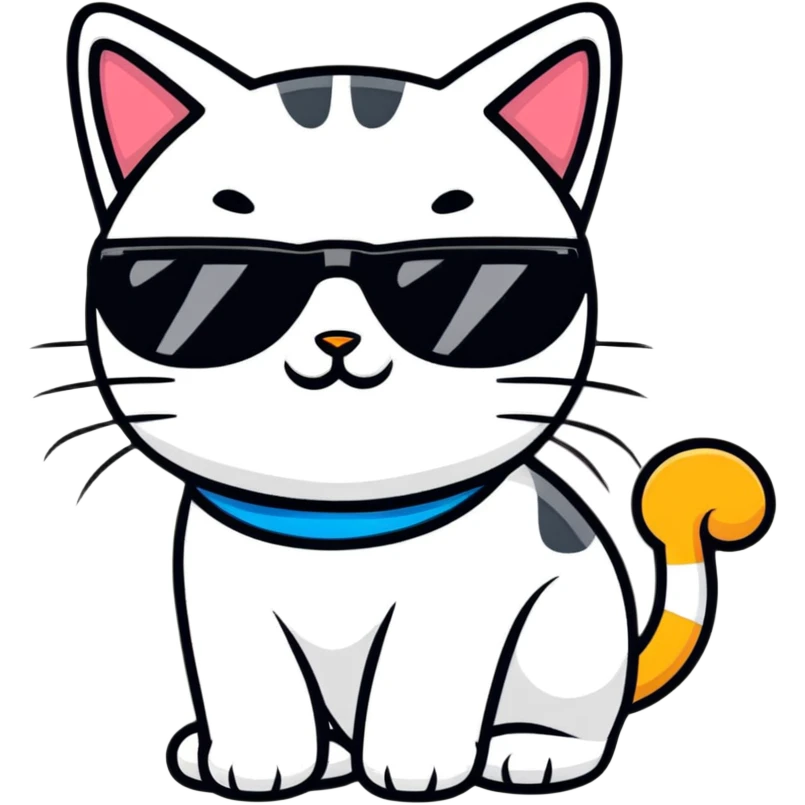 Cat with sunglasses emoji