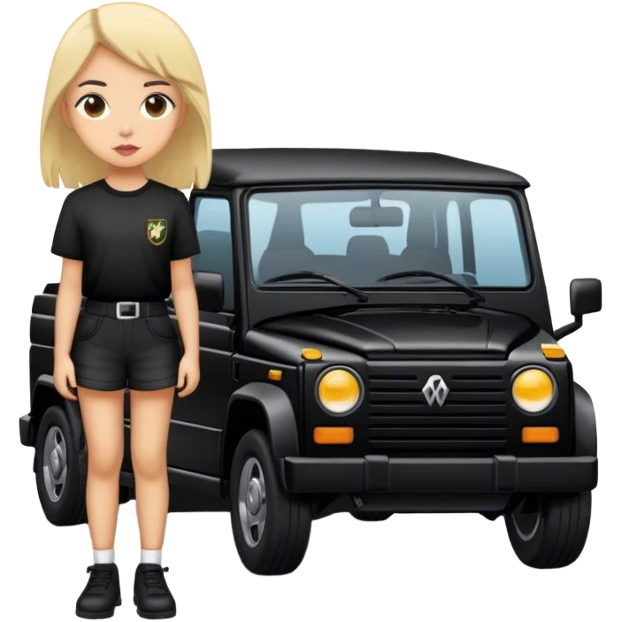 Girl with the Gelandewagen emoji