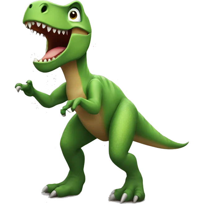 Dinosaur dancing emoji