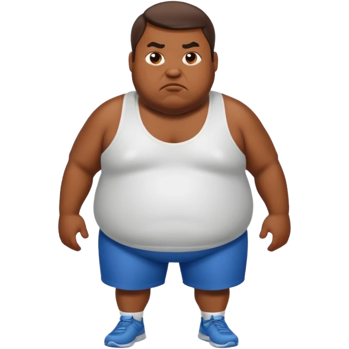 a fat man work out emoji