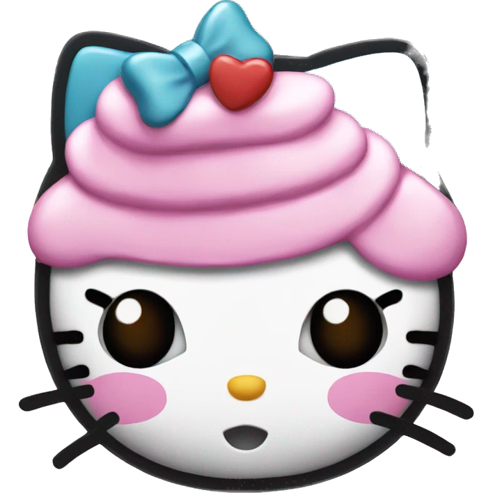 Hello kitty with a cupcake  emoji