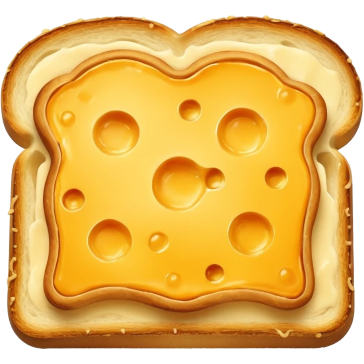 Closed cheese toast without a face emoji