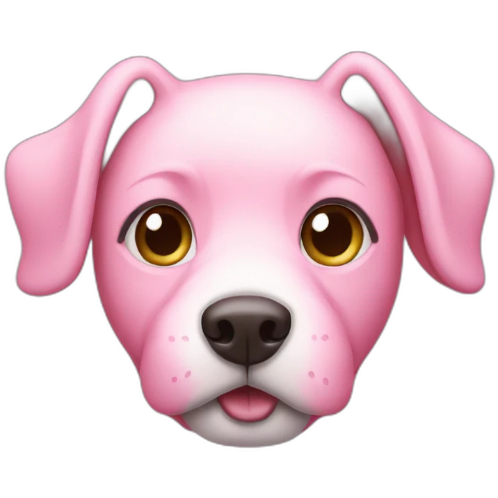 Pink dog emoji