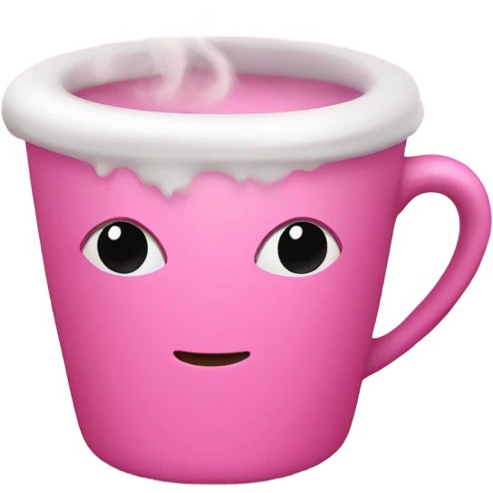 Pink cup of coffee emoji