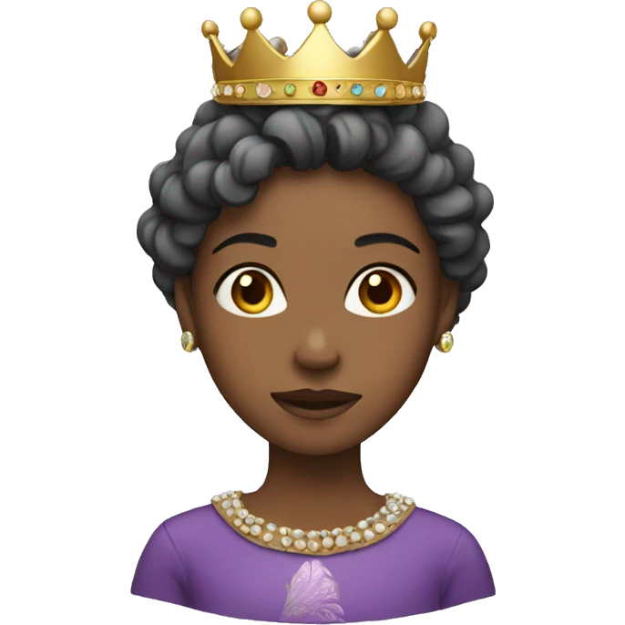 Girl with crown emoji