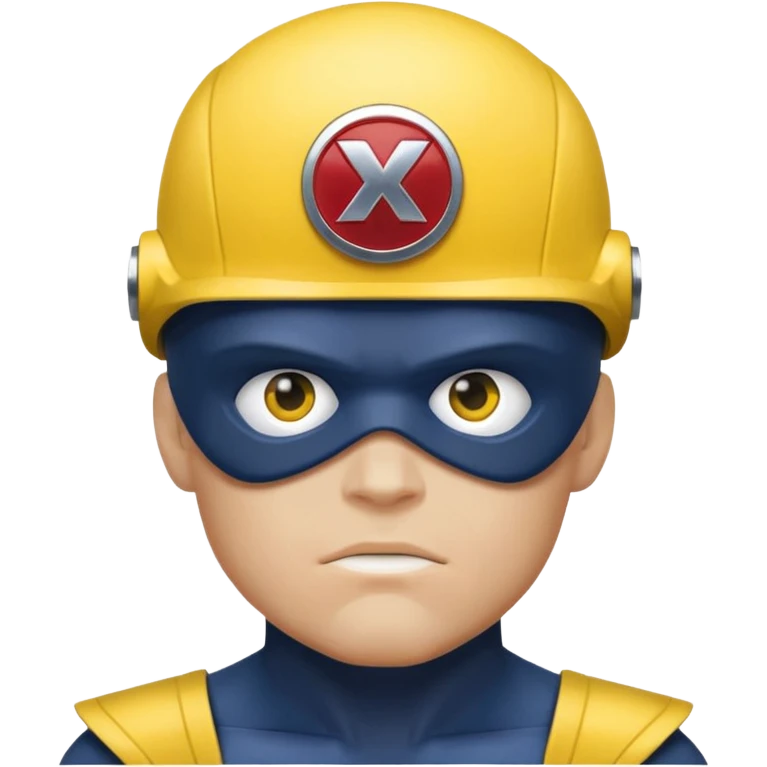 marvel superhero cyclops x-men with iconic yellow visor emoji