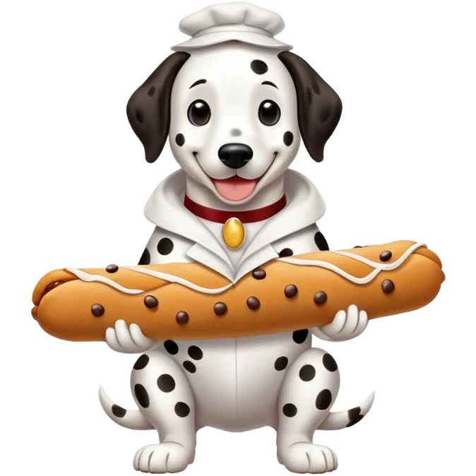 Dalmatian in a conoli costume  emoji