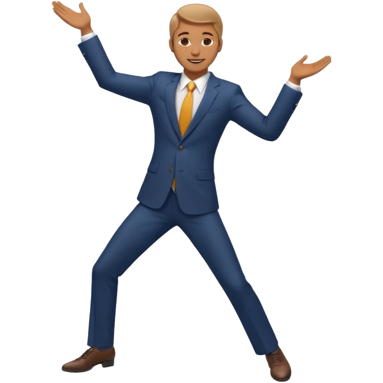 Man doing the metro man dance emoji