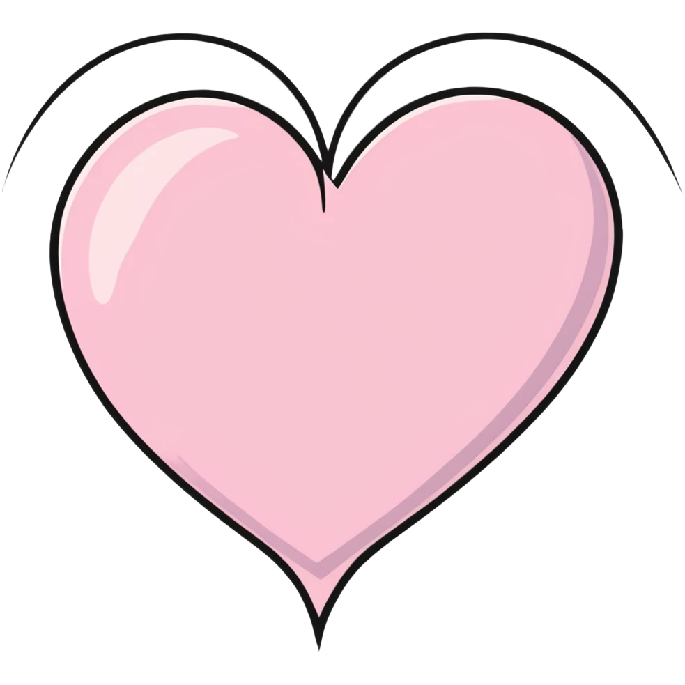 pastel pink heart emoji