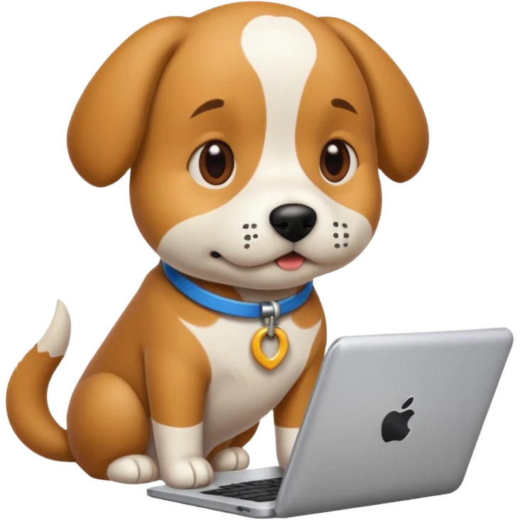 code writing dog emoji