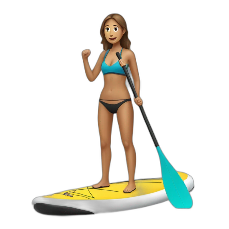Stand up paddle girl emoji