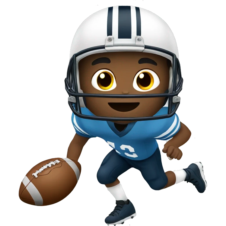 Kid playing football emoji