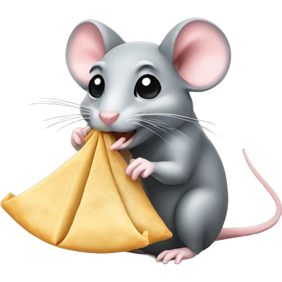 rat eating wonton emoji