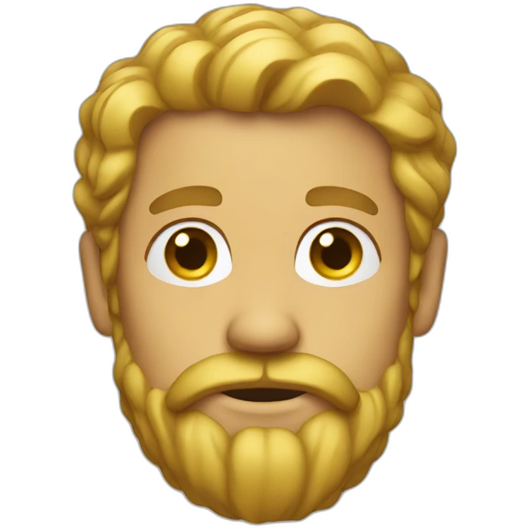 gold bearded man with earring emoji